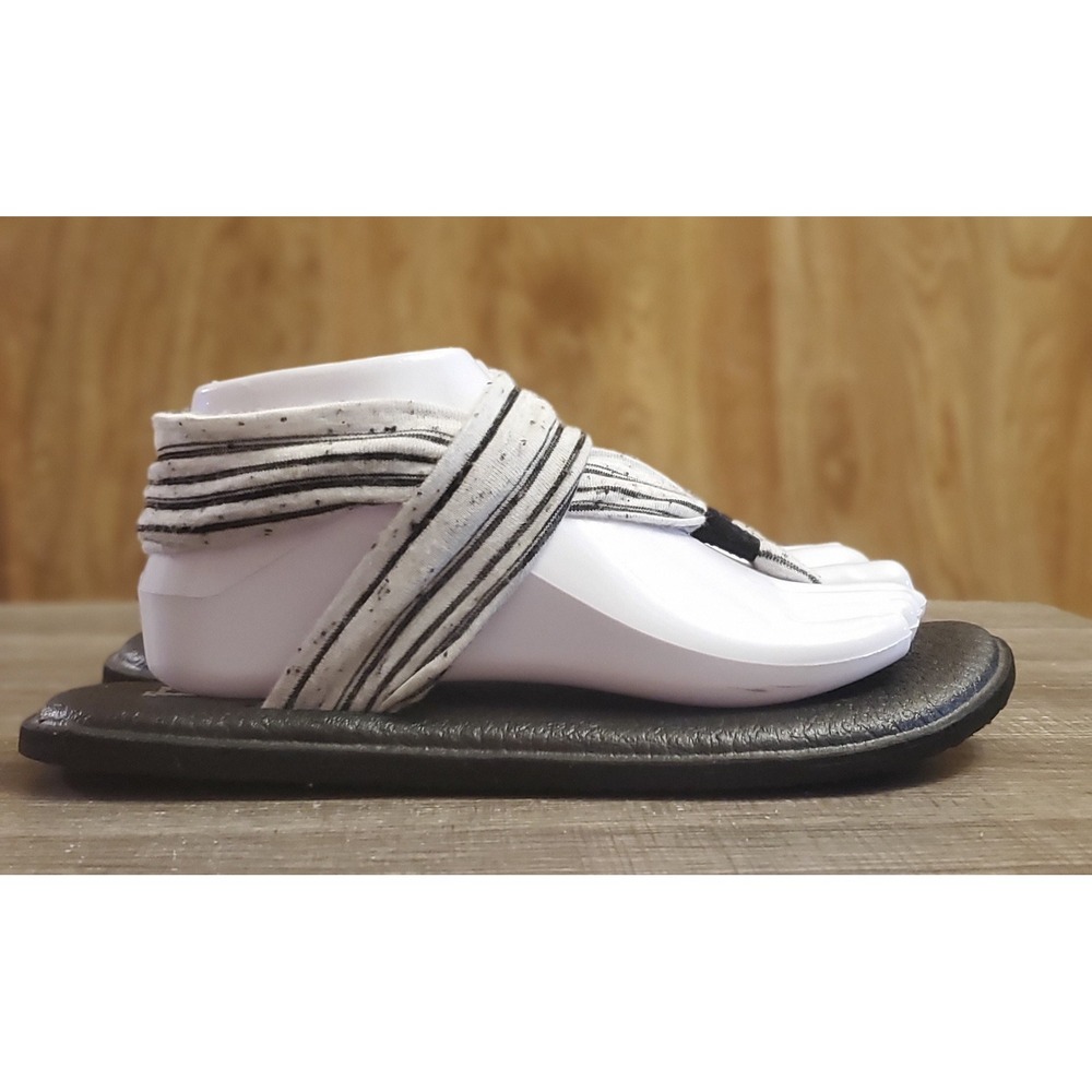 Sanuk Yoga Sling 2 Sandals Women's Size 9‎ Black White